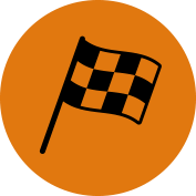 Finish line flag icon